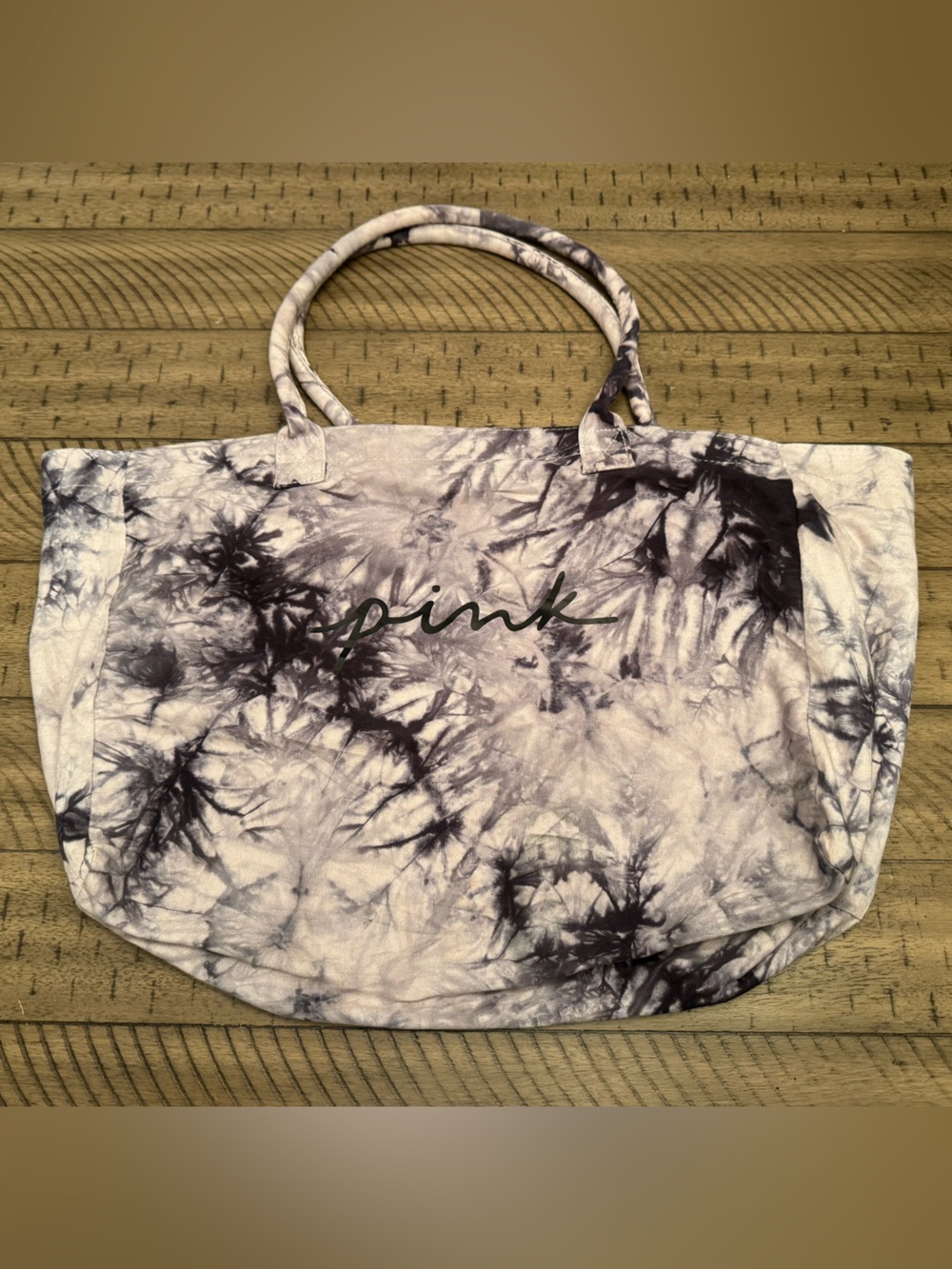 PINK VICTORIA’S SECRET Large Tie Dye Cotton Bag